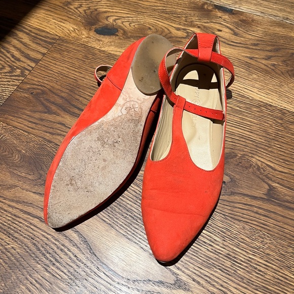 Poppy Barley Vibrant Red Flats - Picture 2 of 2